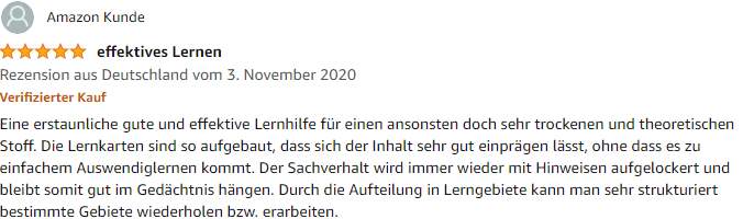Bewertung der AEVO-Lernkartei